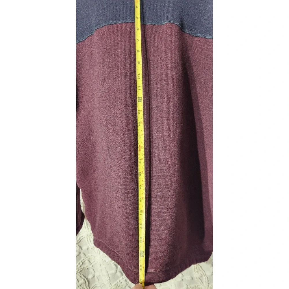 North Face Mens Gordon Lyons‎ Pullover Size XL Maroon Colorblock Q Zip Outdoor